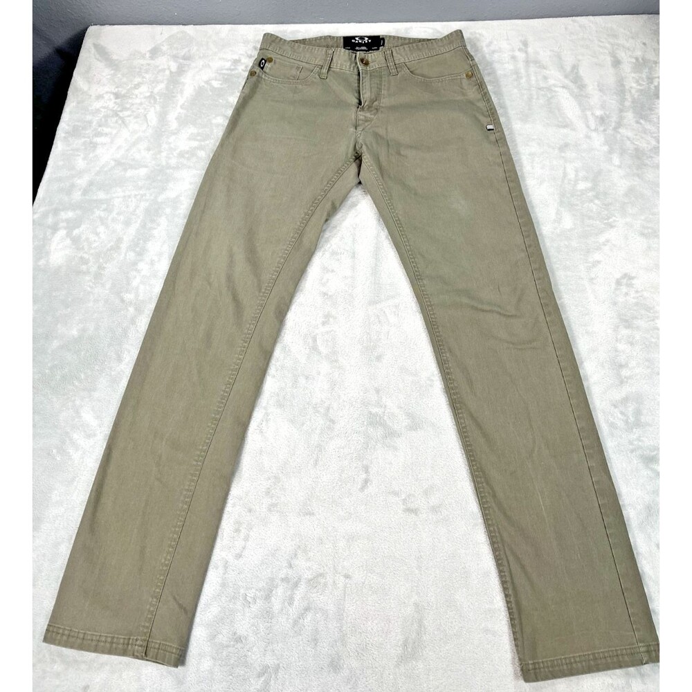 Oakley Slim Fit Pants Mens 30x32 Olive Green Casual 5-Pocket Jeans
